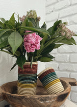 Load image into Gallery viewer, Rwandan Woven Vase/Wine Holder - multicolor