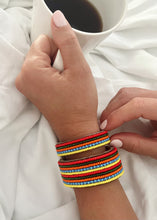 Load image into Gallery viewer, Tanzanian Multi Stripe Leather Bracelet