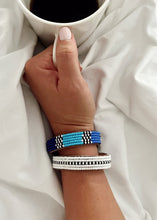 Load image into Gallery viewer, Tanzanian Atlas Blues Leather Bracelet
