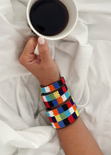 Load image into Gallery viewer, Tanzanian Patchwork Multi Beaded Leather Bracelet

