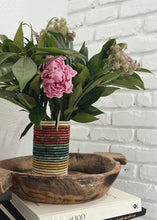 Load image into Gallery viewer, Rwandan Woven Vase/Wine Holder - multicolor