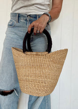 Load image into Gallery viewer, Petite Wing Shopper - Black Leather Handles