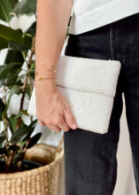 Load image into Gallery viewer, Hand Beaded Clutch - White
