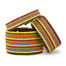 Load image into Gallery viewer, Tanzanian Multi Stripe Leather Bracelet