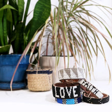 Load image into Gallery viewer, Faith Beaded Leather Bracelet