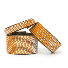 Load image into Gallery viewer, Tanzanian Orange and White Ombre Leather Bracelet