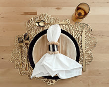 Load image into Gallery viewer, Fringe Stripe Napkin Rings - set of 4