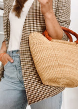 Load image into Gallery viewer, Petite Wing Shopper - Cognac Leather