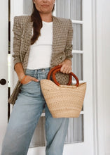 Load image into Gallery viewer, Petite Wing Shopper - Cognac Leather