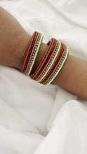 Load and play video in Gallery viewer, Tanzanian Multi Stripe Leather Bracelet