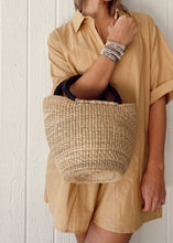 Load image into Gallery viewer, Petite Wing Shopper - Black Leather Handles