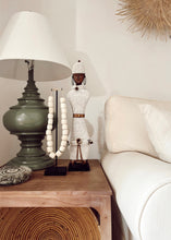 Load image into Gallery viewer, Kenyan Cream Carved Beads - on stand