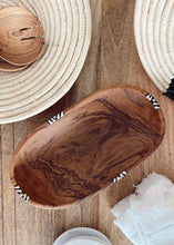 Load image into Gallery viewer, X-Large Oval Carved Olive Wood Bowl