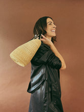 Load image into Gallery viewer, Petite Wing Shopper - Black Leather Handles