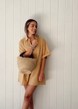 Load image into Gallery viewer, Petite Wing Shopper - Black Leather Handles