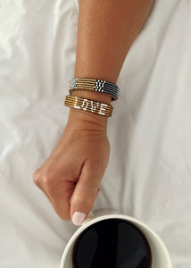 Love Beaded Leather Bracelet