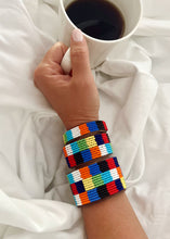 Load image into Gallery viewer, Tanzanian Patchwork Multi Beaded Leather Bracelet
