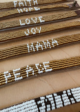 Load image into Gallery viewer, Peace Beaded Leather Bracelet
