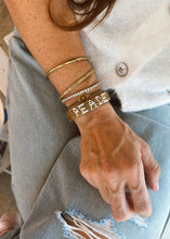 Load image into Gallery viewer, Peace Beaded Leather Bracelet
