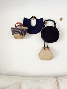 Oval Arm Clutch - Navy