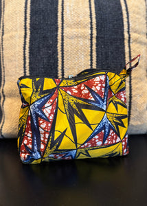 African Wax Fabric Pouches