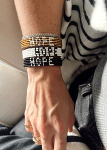 Hope Beaded Leather Bracelet