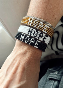 Hope Beaded Leather Bracelet