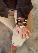 Load image into Gallery viewer, Bone Eye Carved Bangle
