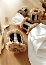Load image into Gallery viewer, Fringe Stripe Napkin Rings - set of 4
