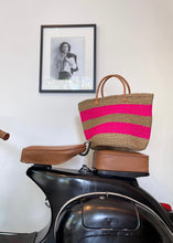 Load image into Gallery viewer, Large Sisal Tote - Neon Pink
