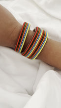 Load and play video in Gallery viewer, Tanzanian Multi Stripe Leather Bracelet
