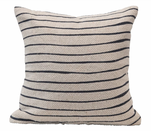 Striped Recycled Cotton Pillow