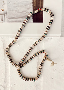 Vintage Inlaid Bead Necklace