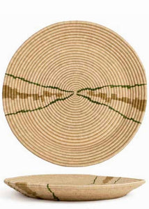 27" XL Crafted Green Woven Wall Plate