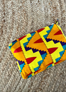 African Wax Fabric Pouch