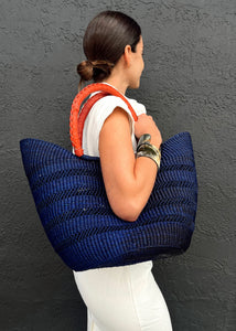 Solid Wing Shopper - Blue