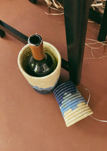 Load image into Gallery viewer, Rwandan Woven Vase/Wine Holder - Blues
