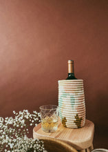 Load image into Gallery viewer, Rwandan Woven Vase/Wine Holder - Pinks
